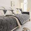 Premium Thickened Sofa Cushion with Square Pattern, Anti-slip Plush Sofa Seat Backrest Towel