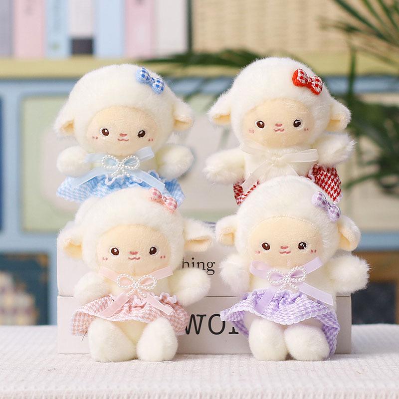 Soft Plush Sheep Keychain Cute Fluffy Appearance Bag Pendant Sturdy Key Accessory for Handbag Decor Holiday Gifts