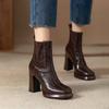 Fashion Short Cylinder Fashion Boots 2025 Platform Block Heel High Heel Booties for Women