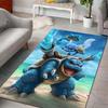 1PC Japanese Anime Pokémon Squirtle Print Rug Carpet for Living Room Children Bedroom Mat Sofa Doormat Home Decor Anti-Slip Mat