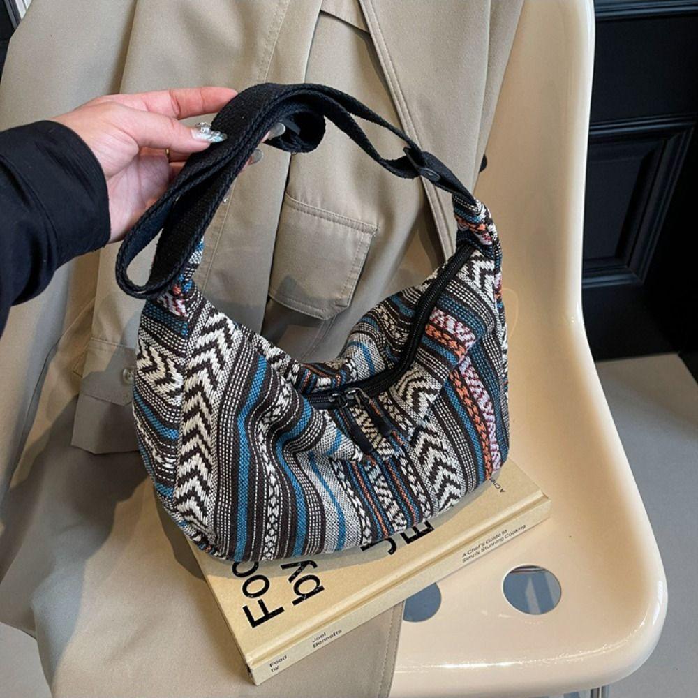 Handbag Bohemian Shoulder Bag Embroidery Weave Folk Messenger Bag  Women