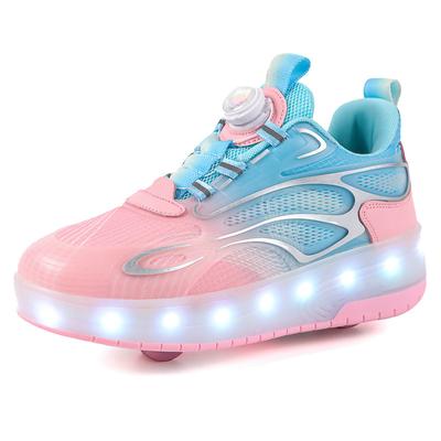 Children's Runaway Shoes Roller Skating Four-wheel Runaway Shoes Student Invisible Skates Automatic Adult Walking Shoes