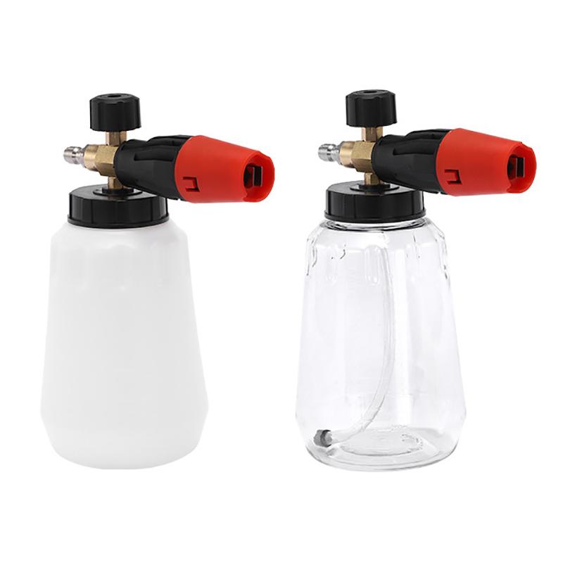 High Pressure Snowflake Foam Spray Gun 1L Large Capacity 1/4 Quick Connect Adjustable Spray Angle High Pressure Cleaning Tool
