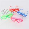 6Pcs Glowing Heart LED Glasses Night Event Party Supplies Reusable Bright Light Comfort Safe Materials
