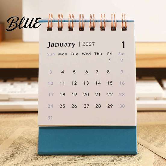 Personalized Office Desk with Gold Calendar Minimalist English Desktop Accessory 2027 Table Planner Modern Decoration
