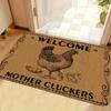 1Pcs Hand-Painted Rooster Soft Kitchen Rug Anti-Fatigue Kitchen Rug Waterproof Non-Slip Rugs Set Runner Rug Bedside Rug Absorbent Carpet For Kitchen