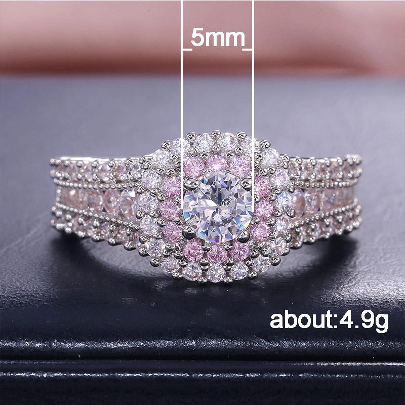 Eight Hearts And Eight Arrows, Micro-Set Princess Ring Simulation Diamond, Couple Wedding Jewelry