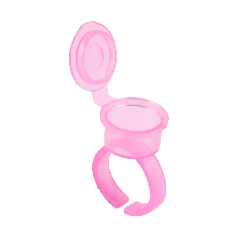 50pcs/pack Makeup Tools Eyelash Extend Ring Cup Tattoo Ink Equipment Microblading Tattoo Cup With Lid Make up Accessories