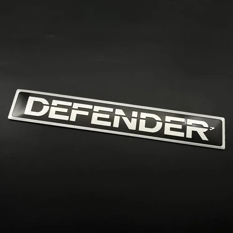 1X 3D Aluminium Auto Buchstaben Aufkleber Für Defender RC 110 130 90 Motorhaube Ersetzen Emblem Abzeichen Zubehör Styling lzkpf00 white