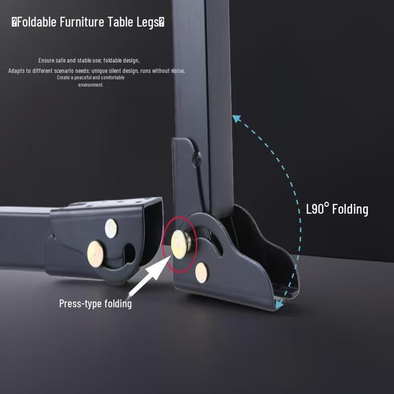 90° Foldable Metal Table Legs for Camping & Desks
