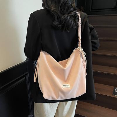 Casual Large-capacity Bag Women's New Slack Shoulder Messenger Bag College Student Tote Bag