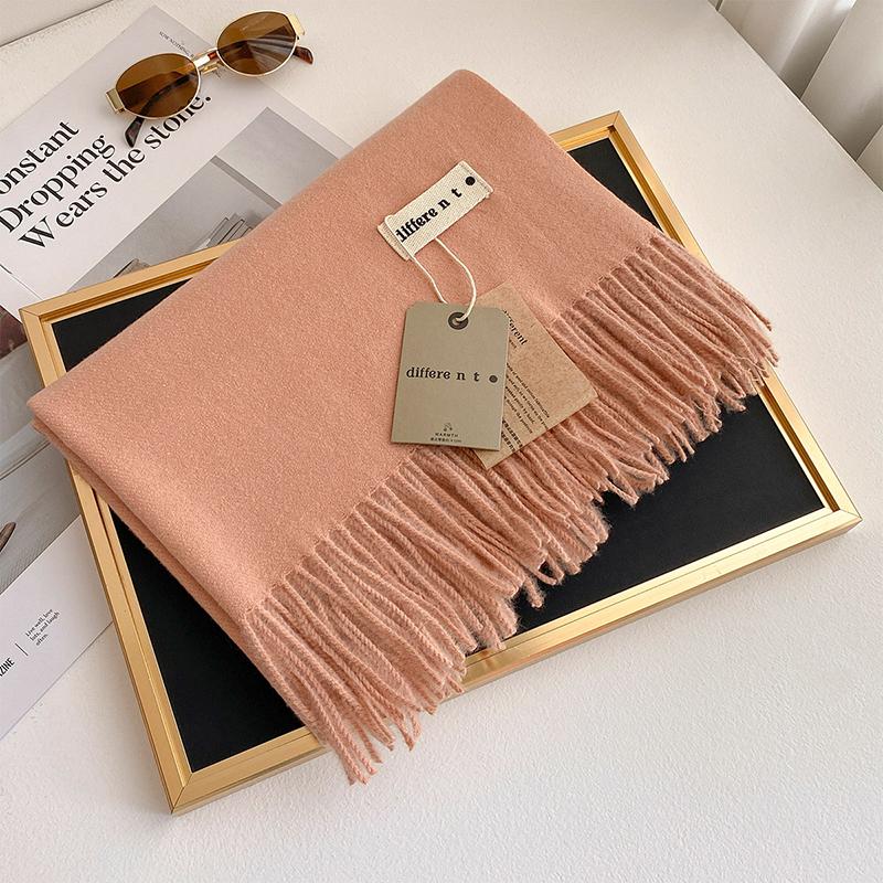 45 Color Winter Scarf For Women Long Warm Cashmere Scarves Hijab Solid Lady Shawl Wrap Female Pashmina Bandana Head Stole