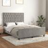 3125940 vidaXL Bed Frames with Headboard Light Grey 140x200 Cm