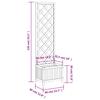Vidaxl Planter with Trellis, Black, Solid Fir Wood