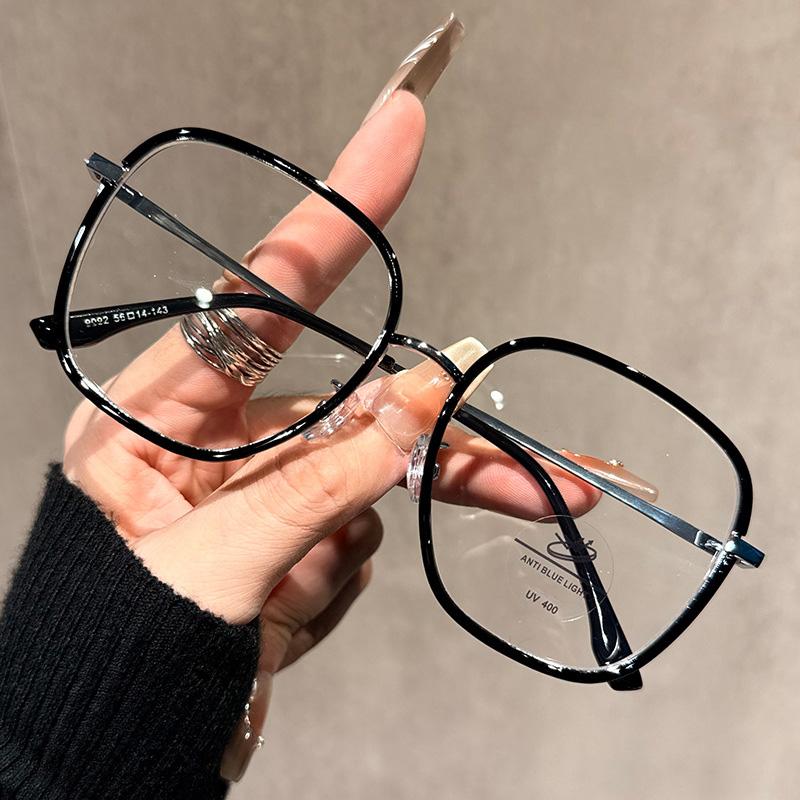 Anti-blue Light Glasses For Women Without Makeup Large Frame Polygonal Myopia Glasses Frame MH9092