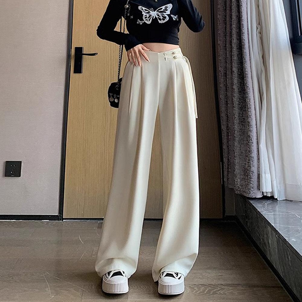 Costume formale de vară cu talie înaltă de damă Pantaloni cu picioare largi Pantaloni de trening sport Pantaloni de sport Pantaloni casual pentru femei