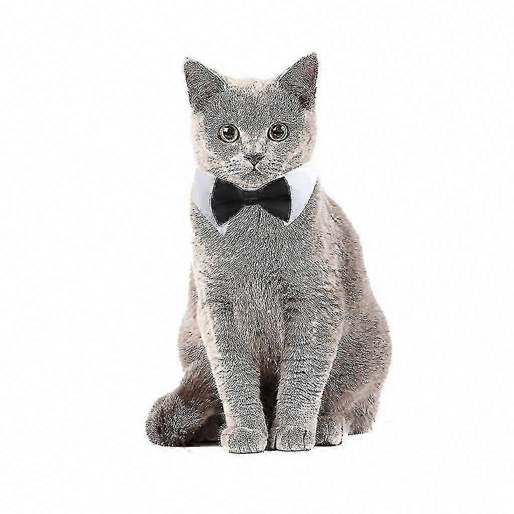 Dog Bow Tie Collar for Formal Outfits - Tuxedo Style for Dogs & Cats