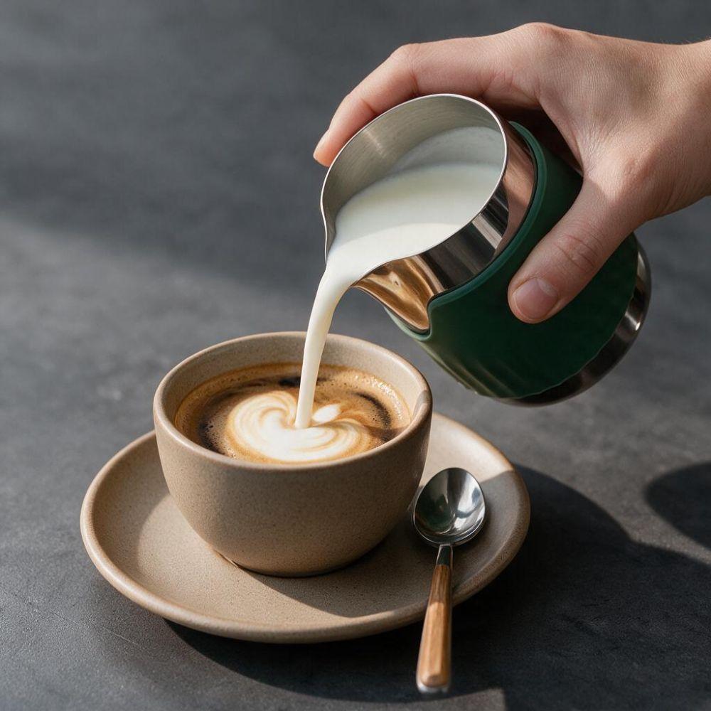 304 Stainless Steel Milk Frothing Pitcher Anti‑scald Latte Art Milk Frother Jug Kitchen