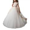 White Flower Girl Princess Wedding Dress - Elegant Kids' Formal Wear