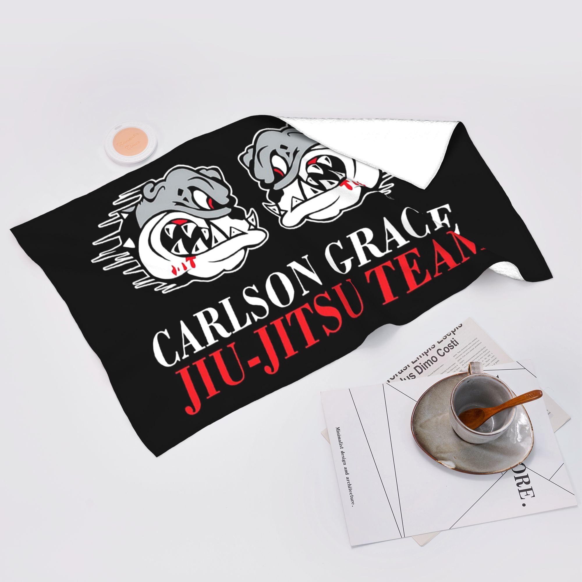 Ka Chen Muxi White Carlson Gracie Jiu-Jitsu Team Logo Soft Face Towel Quick Dry Pool Bath Cotton Towels Absorbent Quick