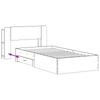 Bed Frame with Storage Space Concrete Grey 80 x 200 cm Particleboard