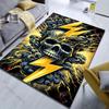 Golden Lightning and Skull Pattern Carpet for Bedroom Living Room Bedside Sofa Floor Mat Modern Home Decor Paly Area Rug