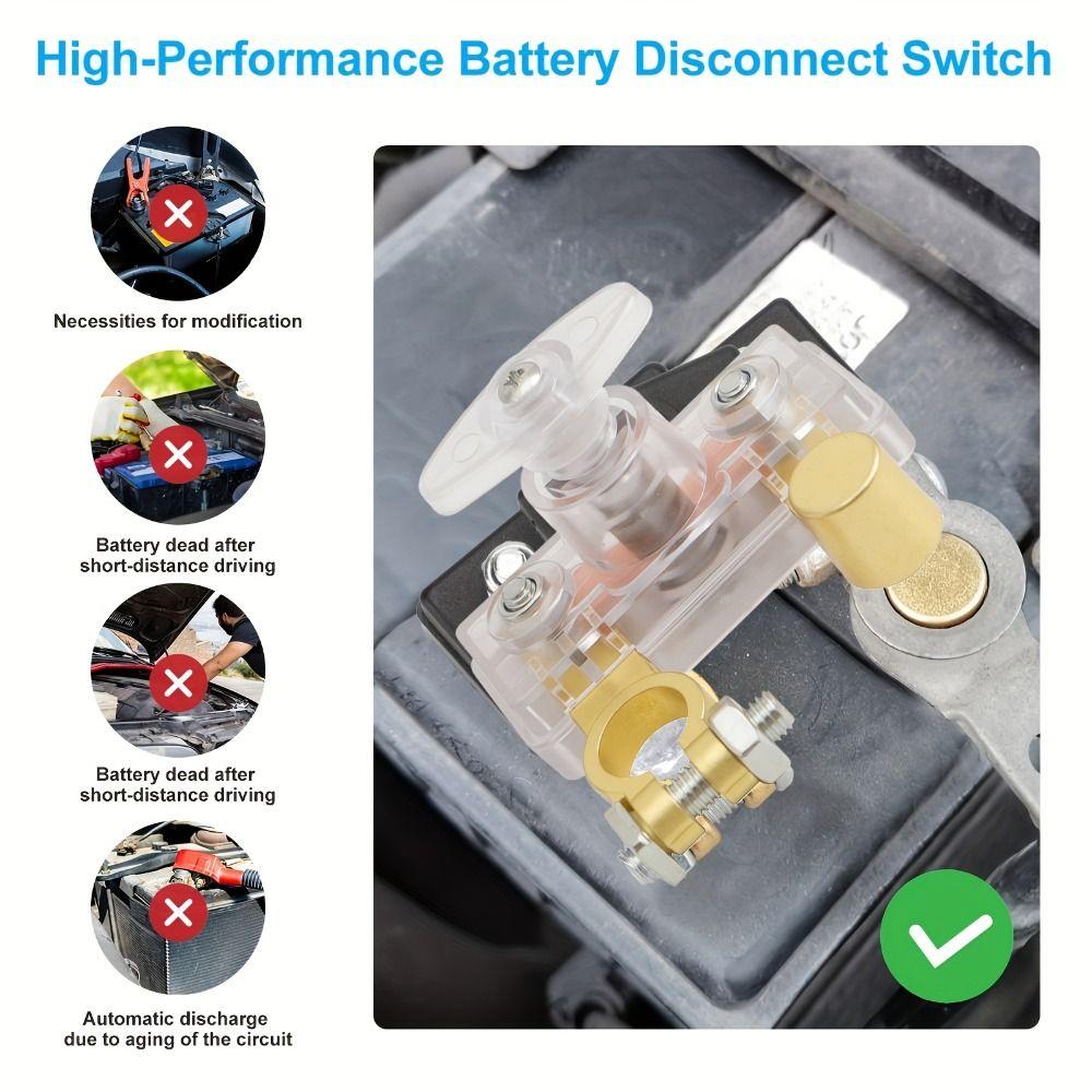 Quick Cut-off Battery Isolation Switch 12 - 24 V Negative Isolator Battery Switch  Vehicle Battery