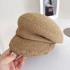 New Japanese Hats For Women Solid Plain Octagonal Newsboy Cap Ladies Summer Casual Straw Hat Beret Painter Cap Military Bonnets