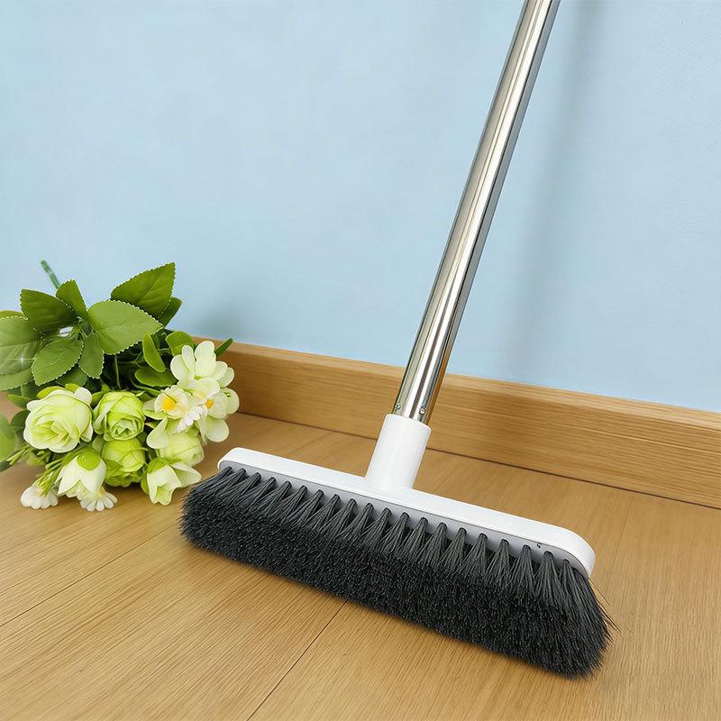 Long Handle Stiff Bristle Brush for Bathroom, Floor, Tile, Grout, and Corner Cleaning