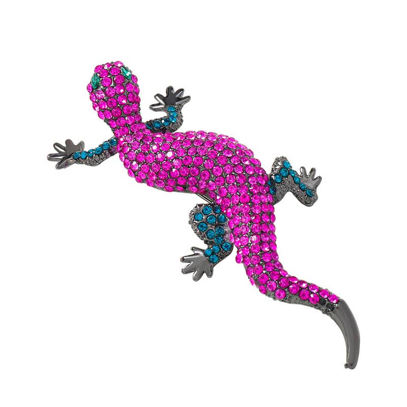 Elegant Crystal Lizard Brooch: Versatile Rhinestone Gecko Pin for Women's Fashion