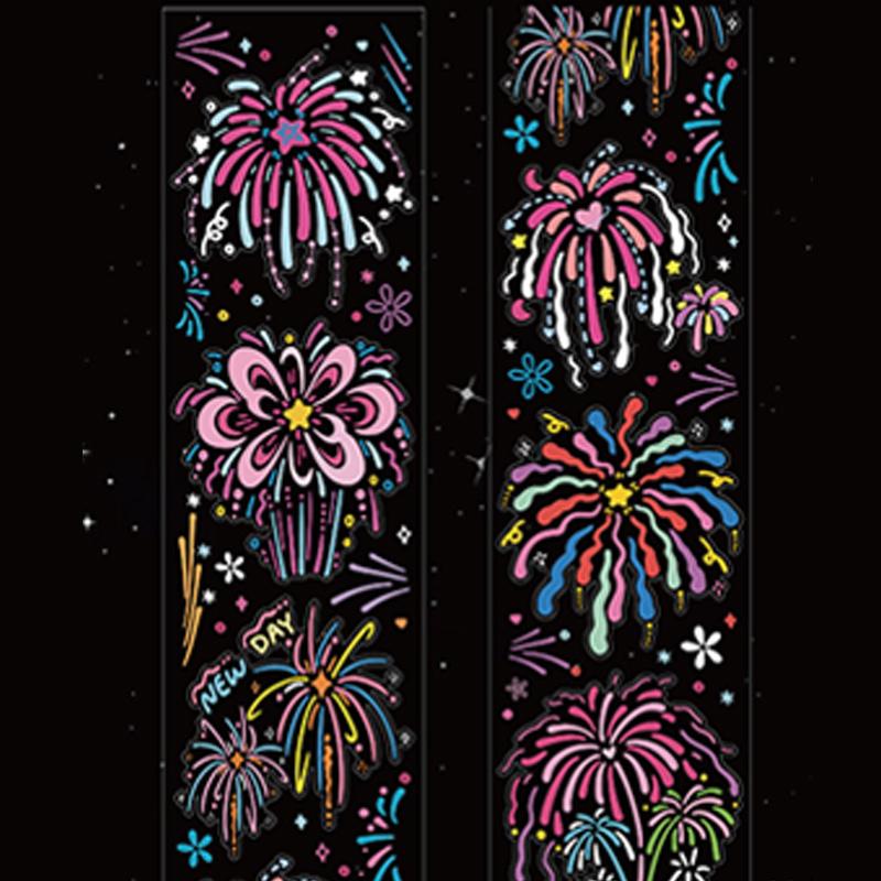 

Washi Tape 55mm*2m Firework Moment Iridescent Tape Scrapbook Stationery DIY & Journal Planner Decoration For Phone Case Notebook