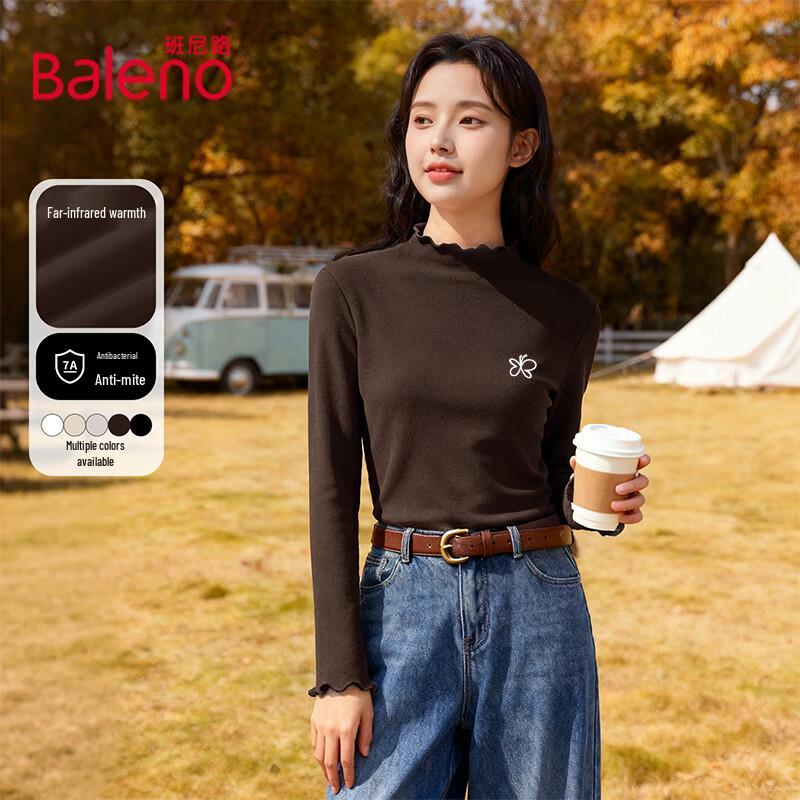 Baleno Women s Ruffle-Trim Thin Fleece Base Layer Top S