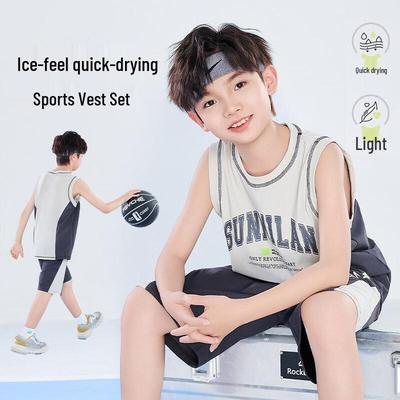 Moonkids Boys Quick-Dry Sleeveless Sportswear Set