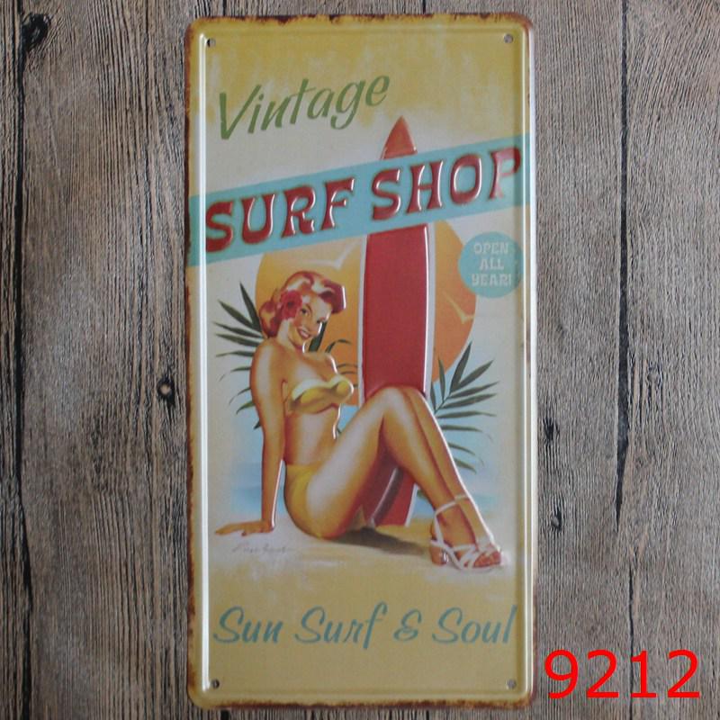 European & American Theme Tin Sign License Plate - Vintage Decor for Restaurants & Cafes