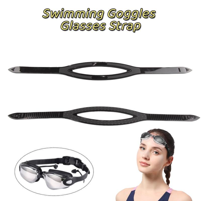 Verstellbares Silikonband für Tauchmaske Schwarz 54cm/21.25in Größe