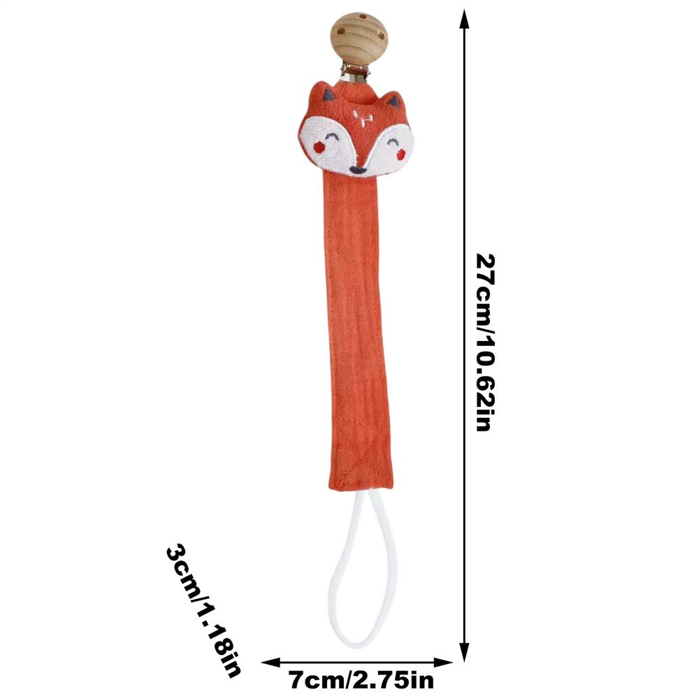 cute Animal Shapes Pacifier Holder Clip Toddler Teething Rings Strap Clip Anti-lost Toddler Pacifier Clips Toddler Nipple Strap