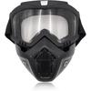 Motorcykelglasögon, vindtät Dirt Bike-hjälm Ridglasögon med avtagbar ansiktsmask, motorcykeltillbehör (Transparent)