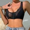 Sujetador Push-Up de Encaje con Hebilla Delantera para Mujer Talla Grande Sujetador sin Aros Transpirable Push Up Encaje M-6XL