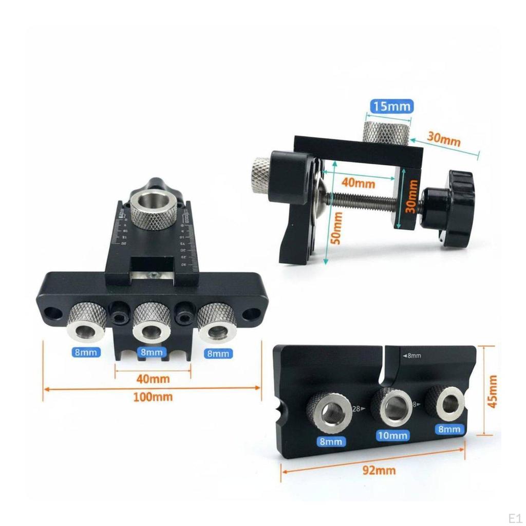 3 In 1 Drill Guide Precision Positioning Hole Easy Alignment Wood Jig for Woodworkers,