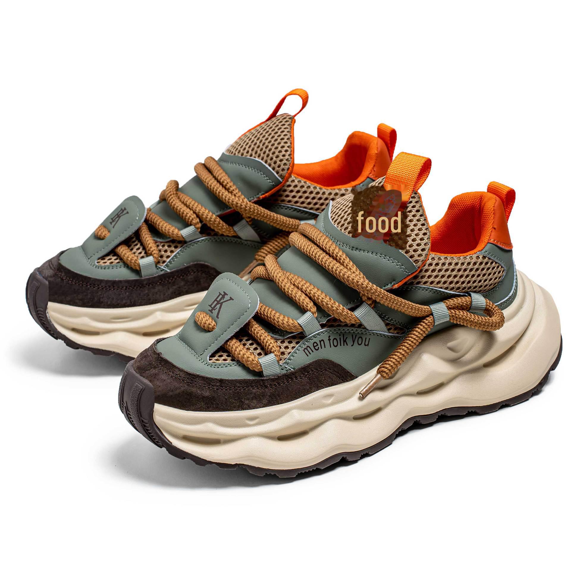 

Чоловічі Модні Повсякденні Кросівки - Трендовий Корейський Стиль, Молодіжні Кросівки на Товстій Підошві в Стилі Папа на Всі Сезони. 44