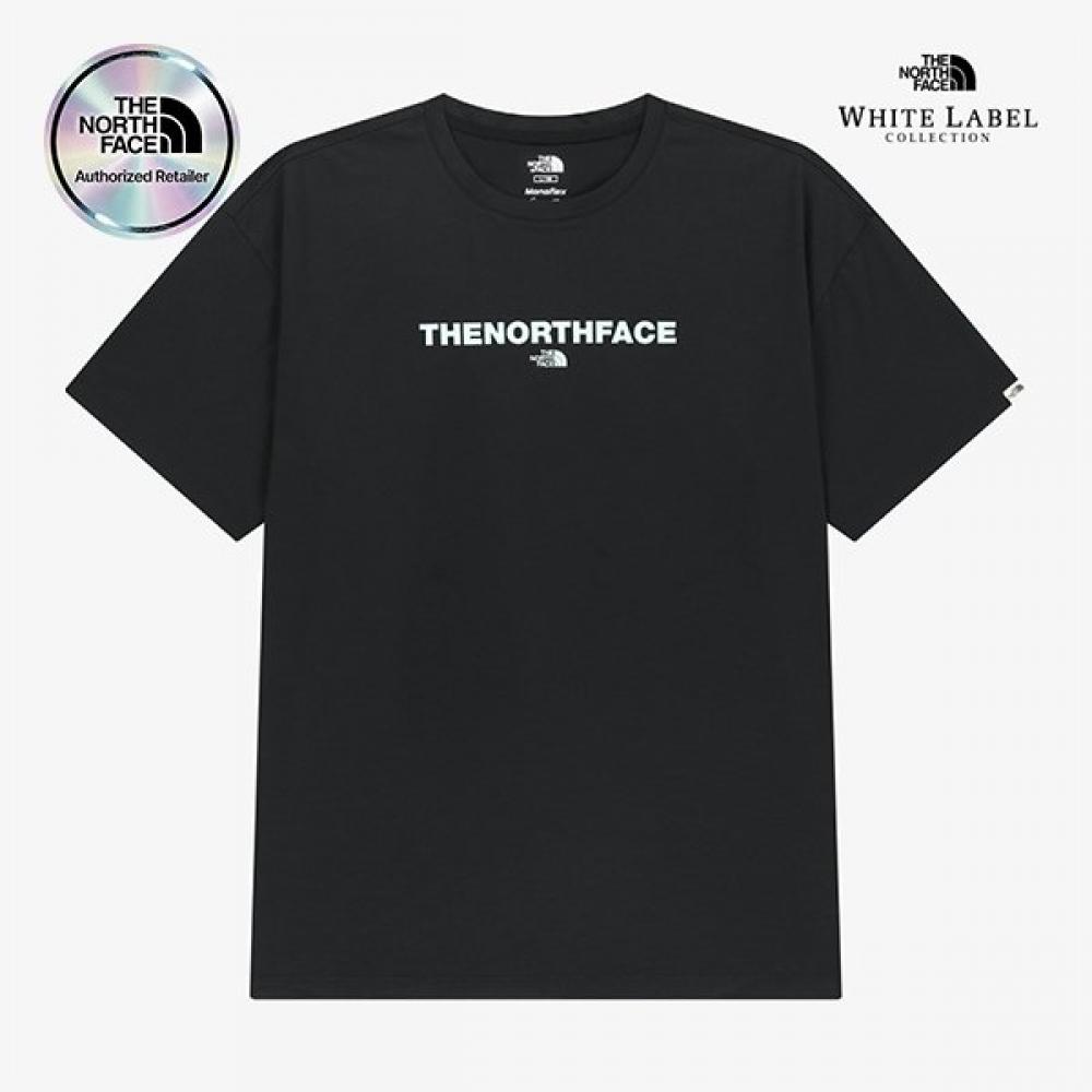 The NorTh Face Men S WhiTe Label Logo ShorT Sleeve T ShirT Black nT7uS27j