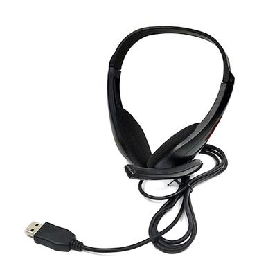 Universelle USB-Kopfhörer mit Kabel, PC-Gaming-Headset mit Mikrofon, Rauschunterdrückung, Stereo-Kopfhörer, Helm für Laptop-Computer