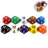 Multi-sided Dice 177mm TRPG DND Digital Dice Game Collection 12 Sided 10 Pieces for Board Games