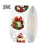 Santa Claus Pattern Stickers Christmas Round Stickers, Snowman And Gingerbread Patterns Print, Decorative Adhesive Decals Self Holiday Envelope Seals