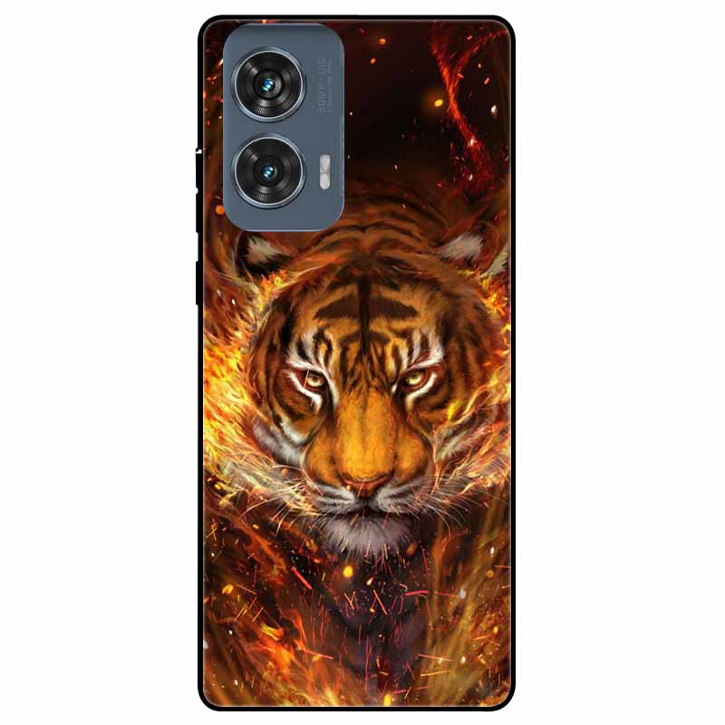 For Moto Edge 50 Fusion Case Silicone Space Animal TPU Soft Black Cover For Motorola Edge 50 Fusion Cases 50Fusion Cool TPUCover