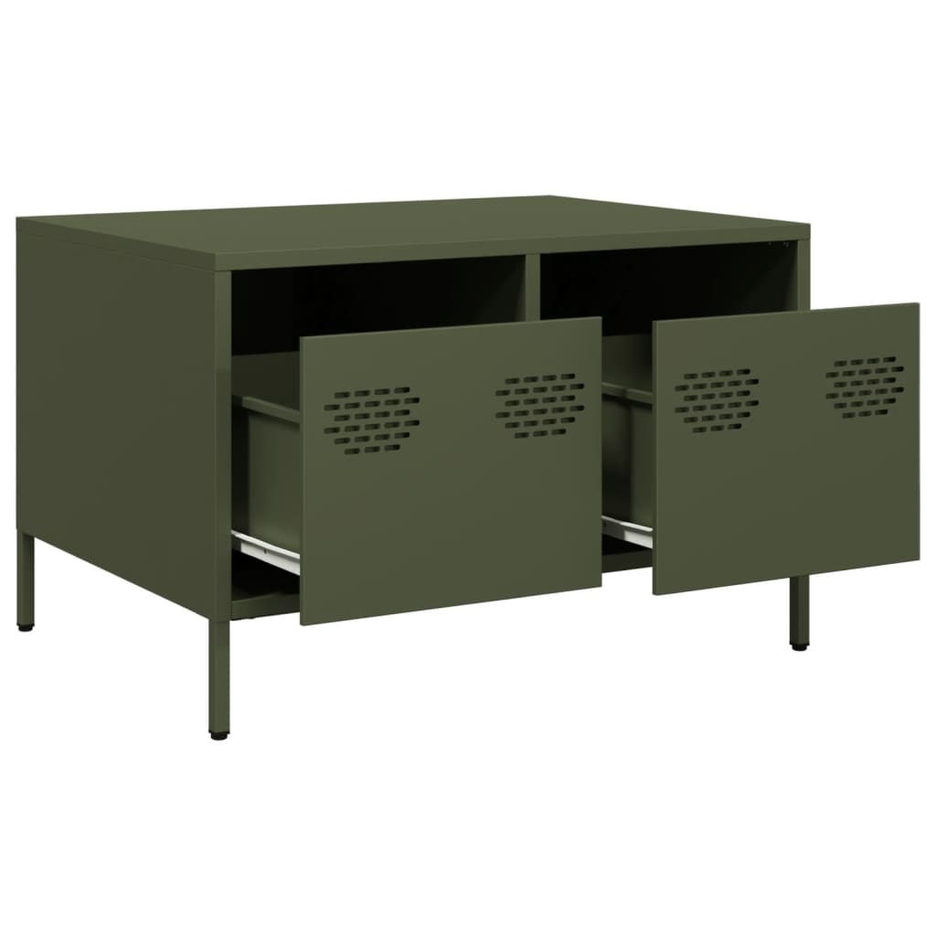 TV Stand Olive Green 68 X 50 X 43.5 Cm Cold Rolled Steel