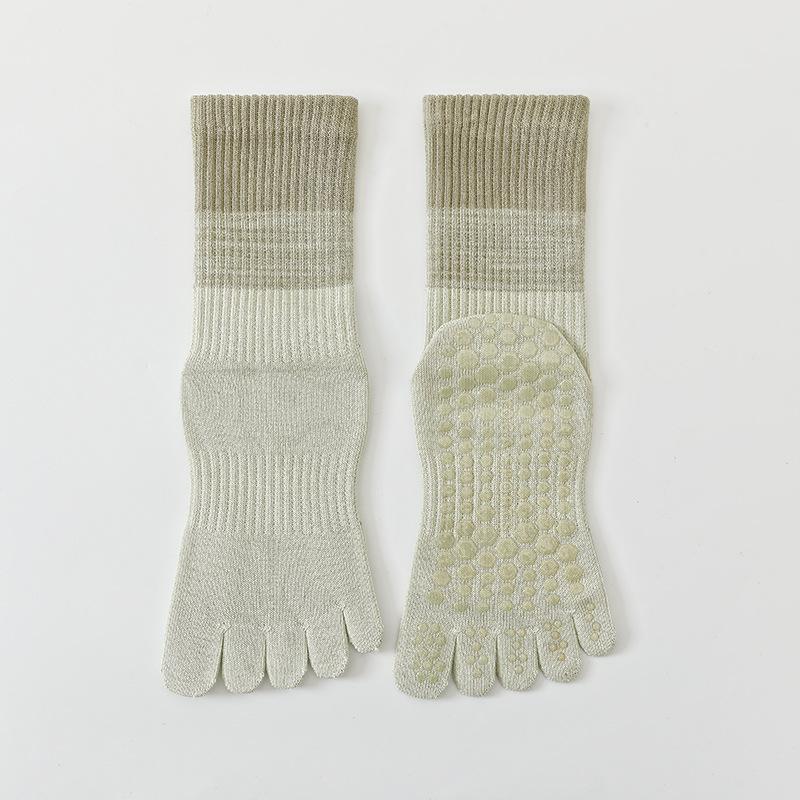 Cotton Yoga Socks for Children, Mid-length, for Fitness and Indoor Plating, Five-fingered Socks