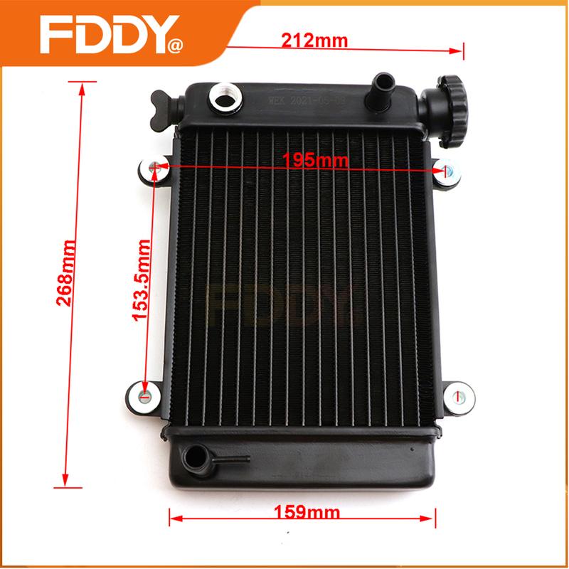 FDDY Motorcycle Radiator Cooling Cooler 5" Electric Fan M16 Temp Sensor For China 150cc 200cc 250cc 4x4 ATV UTV Buggy Quad Bike