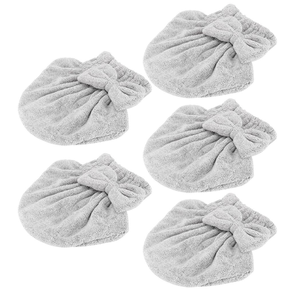 5Pcs Hair Drying Cap Carbon Fiber Water Absorption Quickly Dry Hair Wrapped Towel Bathing