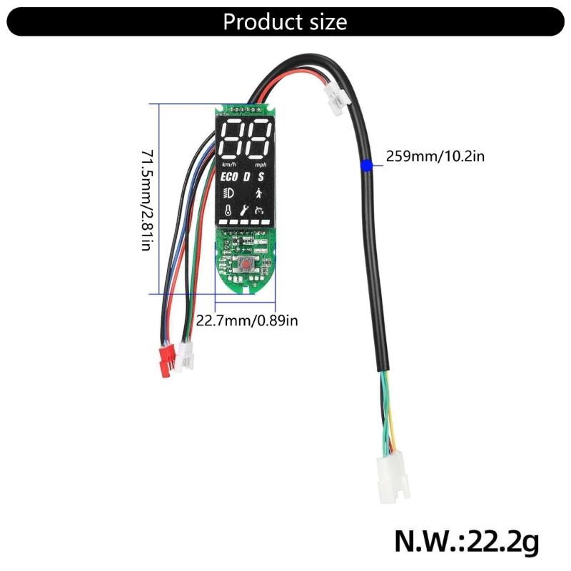 Hög Ljusstyrka Rostskyddad PCB Elskoter Instrumentpanel Passar för 8,5 till 10 Tums Modeller Förbättrad Körupplevelse